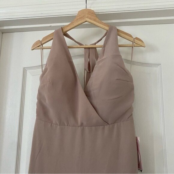 NWT: Birdy Grey Moni Convertible Dress Size Medium Nude Neutral Beige Bridesmaid - Picture 7 of 12